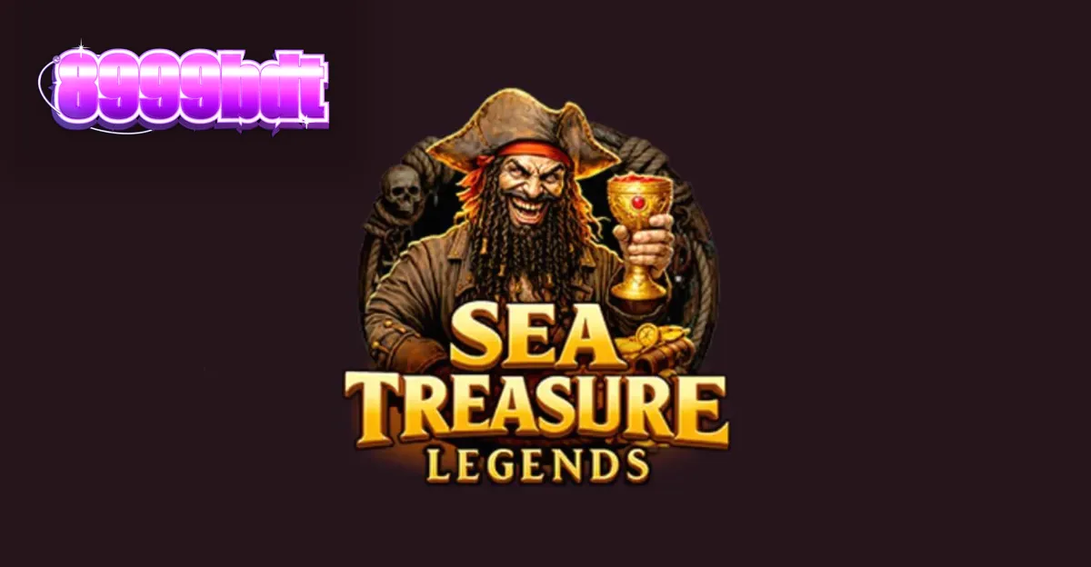 Sea Treasures Legend স্লট গেমের একটি দৃশ্য যেখানে জলদস্যু জাহাজ এবং সমুদ্রের ব্যাকগ্রাউন্ড দেখা যাচ্ছে।